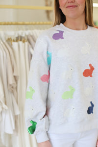 Grey Multi Bunny Sweatshirt