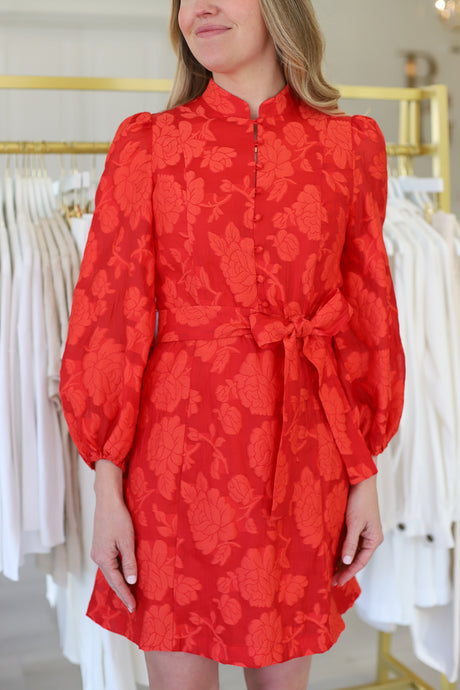 Stand Collar A-Line Dress