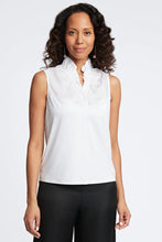 Ruffle Collar Layering Tank, White