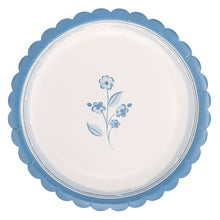 Round Blue Flower 8" Paper Plate [Pack of 8]