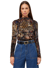 Khami Velvet Burnout Shirred Top