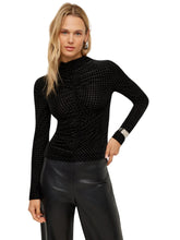 Velvet Burnout Ruched Top