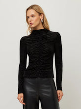Velvet Burnout Ruched Top