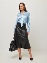 Patty Tie Neck Top, Glacier