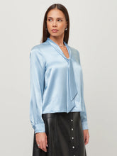 Patty Tie Neck Top, Glacier