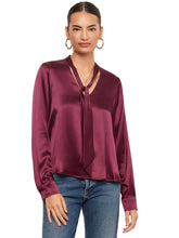 Patty Tie Neck Top, Merlot
