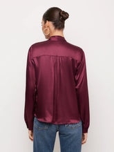 Patty Tie Neck Top, Merlot