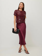 Mia Bias Skirt, Merlot