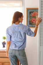Menswear Stripe V-Neck Collar Top