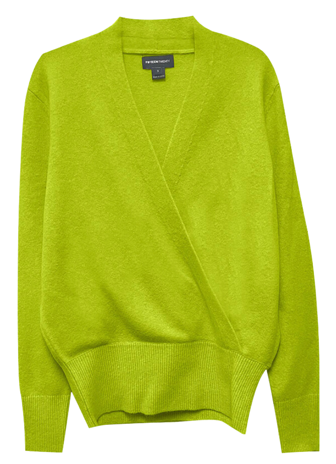 Wrap Sweater, Lime