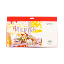 America Ticking Linen Puffy Banner