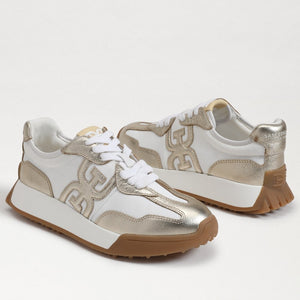Langley Sneaker, Off White/Molten Gold