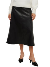Bodie Faux Leather Midi Skirt