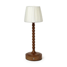 Cordless Beaded Wood Table Lamp