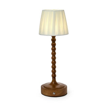 Cordless Beaded Wood Table Lamp