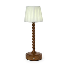 Cordless Beaded Wood Table Lamp