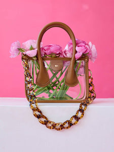 Molly Clear Bag, Saddle