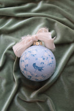 Hand-Painted Ceramic Ornament, Chinoiserie Blue Tree & Bird