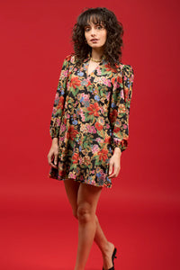 Hazel Dress, Midnight Petals