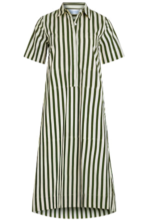 Gibbons Dress, Chive Stripe