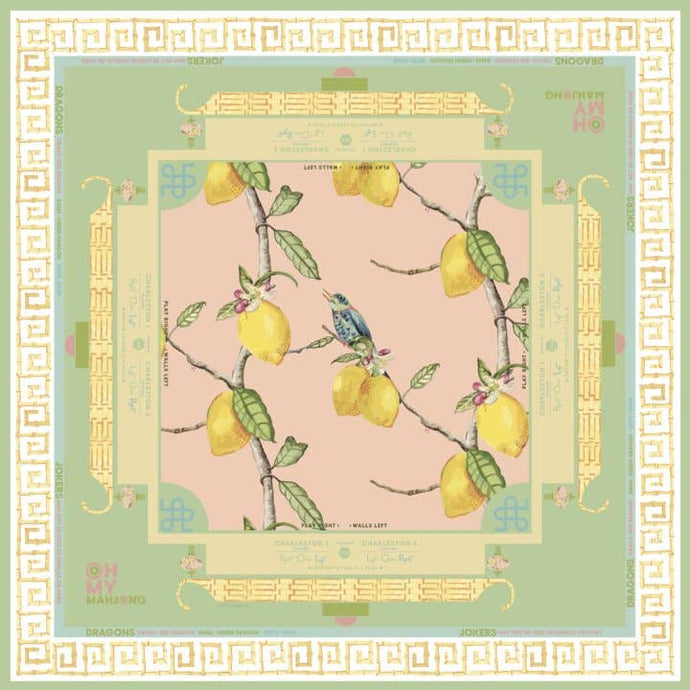 Citrus Songbird Mahjong Mat