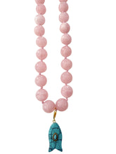 Kiawah Beaded Fish Charm Necklace, Pink