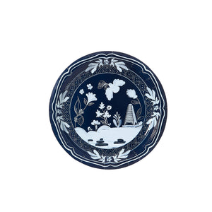 Pavilion Salad and Dessert Paper Plates, Navy & Powder Blue [8 Per Pack]