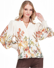 Wild Bloom V-Neck Blouse