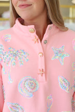 Light Pink Multi Shell Henley Sweatshirt