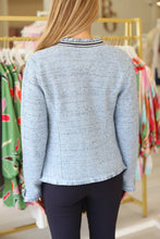 Indigo Fringe Knit Jacket