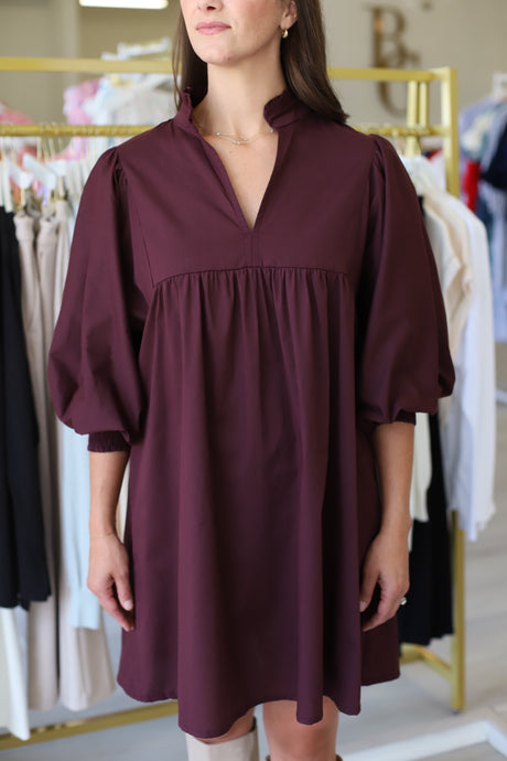 Jasper Dress, Cabernet