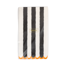 Black and Cream Striped Dinner Napkin [Pack of 24]