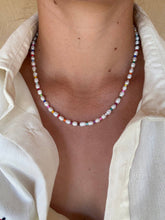 Smaller Pearl & Multi Color Bead Necklace
