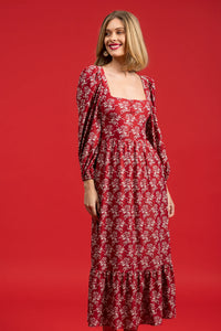 Natalie Dress, Ribbon Bouquet Red