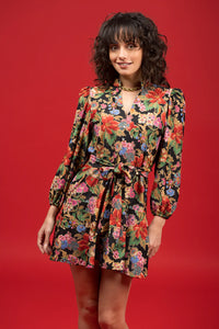 Hazel Dress, Midnight Petals