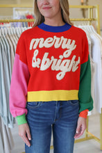 Colorblock Fuzzy Merry & Bright Sweater