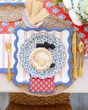 Blue Ditsy Floral Paper Plate