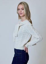 Cable Knit Sweater With Faux Cardi