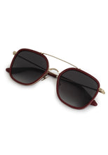 AUSTIN | 12K Titanium + Burgundy Leather