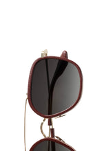 AUSTIN | 12K Titanium + Burgundy Leather