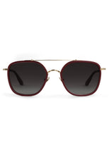 AUSTIN | 12K Titanium + Burgundy Leather