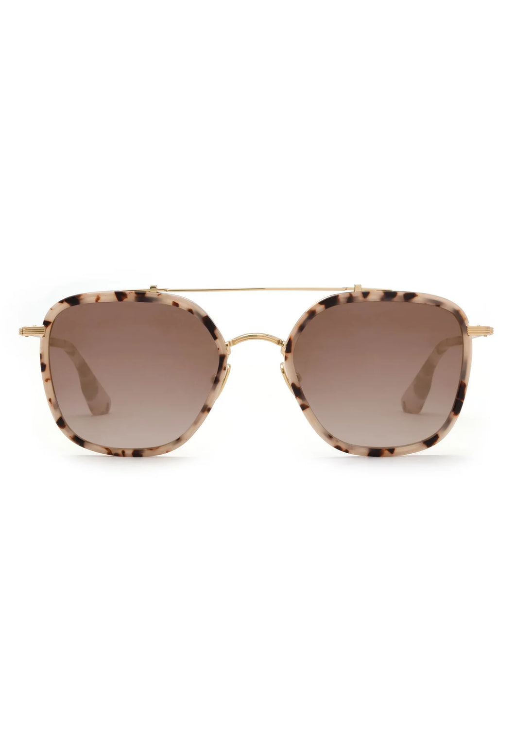 Austin Sunglasses | 24K Titanium + Matte Oyster Mirrored