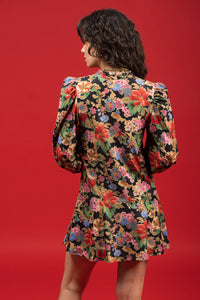 Hazel Dress, Midnight Petals