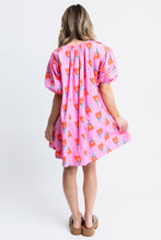 Poplin Scallop Poppy V-Neck Dress