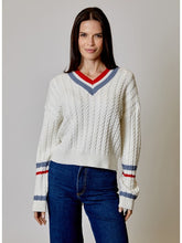 Varsity Stripe V-Neck Sweater