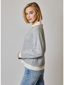 Long Sleeve Twofer Sweater