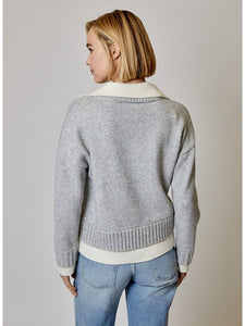 Long Sleeve Twofer Sweater