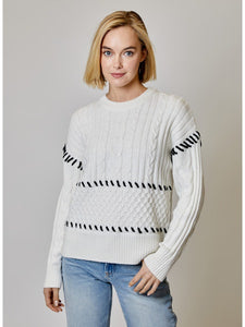 Whipstitch Long Sleeve Sweater