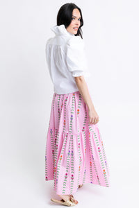 Floral Vine Smocked Maxi Skirt