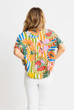 Tropical Fruit V-Neck Top